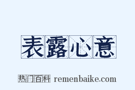 表露心意是什么意思的图片